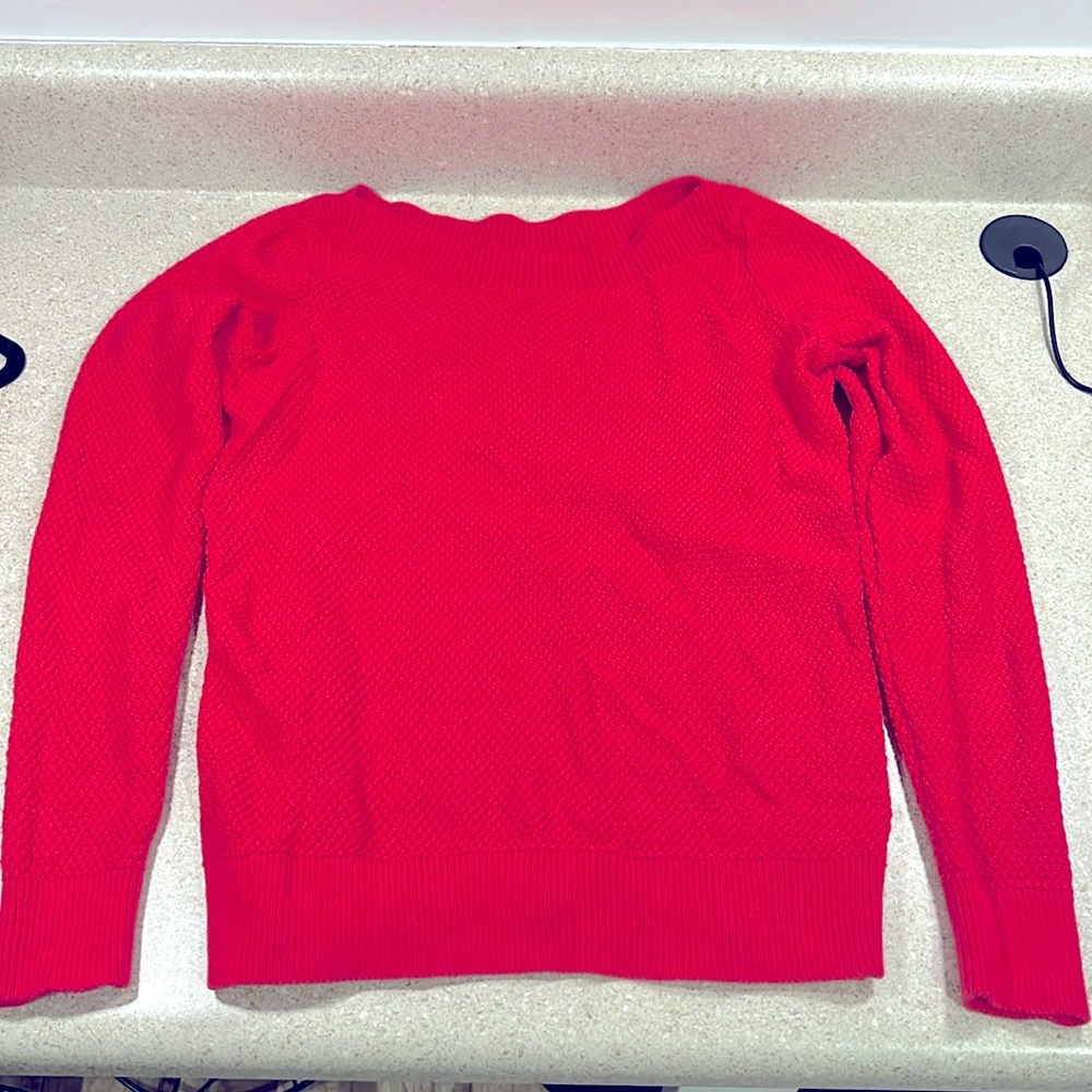 Banana Republic 100% Cotton Hot Pink Sweater